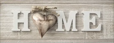 Produktbild von Leinwandbild Home With Heart 77x27 cm
