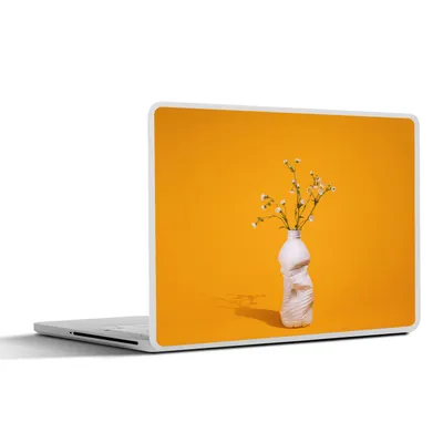 Produktbild von MuchoWow® Laptop Aufkleber Sticker Cover Flasche - Blumenstrauß - Gelb 31x22.5 cm - Laptop-Deko