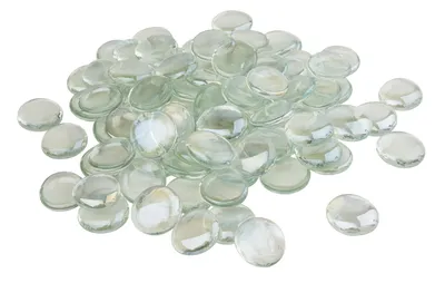 Produktbild von VBS XXL Glassteine Klar 1 kg Dekosteine für Basteln Aquarium 1 cm Ø 2,8 cm