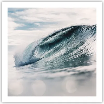 Produktbild von Poster - Poster ohne Rahmen - Welle Meer Ozean - 60x60 cm - Wand Bild - Wanddeko - Wandbilder - Kunstposter - Wandposter - Bilder - Kunstdruck - Wanddekoration - Wandbild - P2XAC60x60-4516