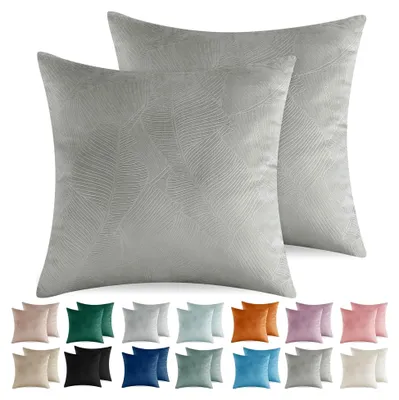 Produktbild von 2er Set Kissenbezüge aus Samt 45x45 cm in Grau