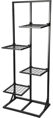 Produktbild von ProGarden Blumenregal mit 4 Böden 40x27x102 cm Schwarz