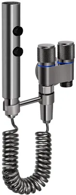 Image de Kit de bidet portable pour animaux de compagnie, en métal, mitigeur à 2 voies, raccord G1/2, gris