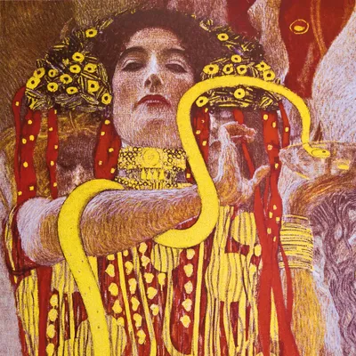 Zdjęcie produktu dla Gustav Klimt Art Print Picture - Hygieia, Detail From Medicine, 1900-1907 (100 x 100 cm)