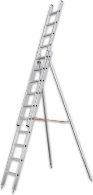 Produktbild von Iller Obstbaumleiter 7,0m AH, 2-teilig mit Stützen und 2x12 Sprossen