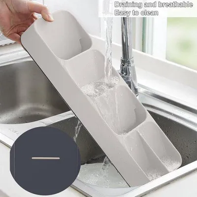 Image de Séparateur de tiroir compact, étroit, blanc