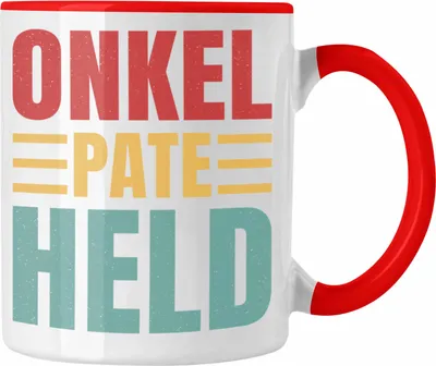 Produktbild von Trendation - Patenonkel Tasse Geschenk Lustiger Spruch Geschenkidee Paten-Onkel (Rot)