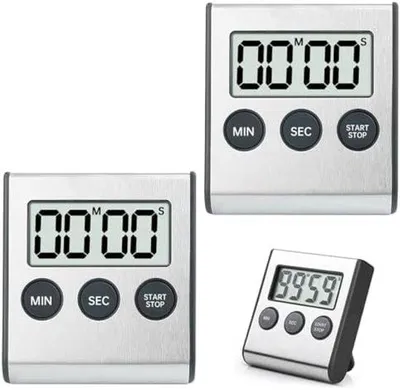 Immagine prodotto di Set da 2 timer da cucina digitali magnetici con allarme sonoro