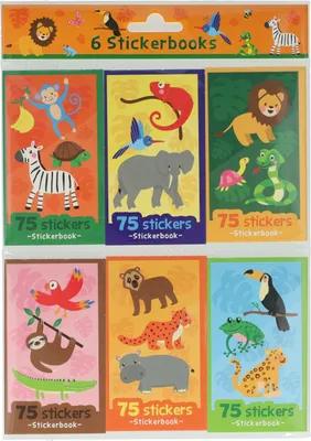 Image de Sticker Uitdeelboekjes Wilde Dieren, 6st.