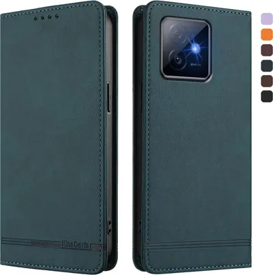 Produktbild von Hülle für Honor X60GT, Retro Kunstleder Ständer Klapphülle mit Kartenfächer und Magnetische Grün