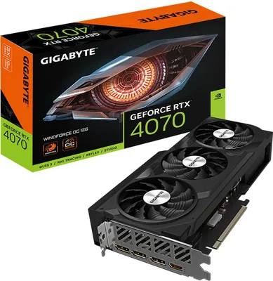 Produktbild von Gigabyte GV-N4070WF3OC-12GD Grafikkarte NVIDIA GeForce RTX 4070 12 GB GDDR6X