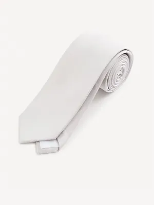 Produktbild von Celio Hellgraue Seidenkrawatte aus Gitiesatin ONE SIZE