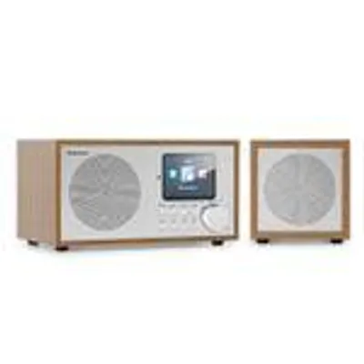 Produktbild von Auna Radio, Aufladbares DAB-Radio, DAB Plus Radio mit Bluetooth, Radio Batteriebetrieben mit DAB/DAB+/FM, Küchenradio mit HCC-Display, Wecker, 5 h Betrieb, Radio mit Netzstecker, Mini-Radio Klein