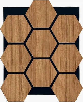 Produktbild von AS Country Stone | Wandverkleidung Akustikpaneel Hexagon | Teak