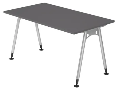 Produktbild von bümö Schreibtisch Serie-A - Nachbildung: Graphit, Größe:  140 x 80 cm