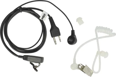Produktbild von vhbw Headset kompatibel mit Motorola PTX760, PTX700, PTX780 Funkgerät - schwarz, Akustikschlauch