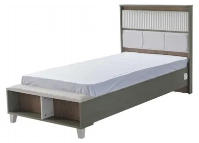 Produktbild von Bettrahmen Kinderbett Bett Kinderzimmer Kinderzimmermöbel Grau Holz