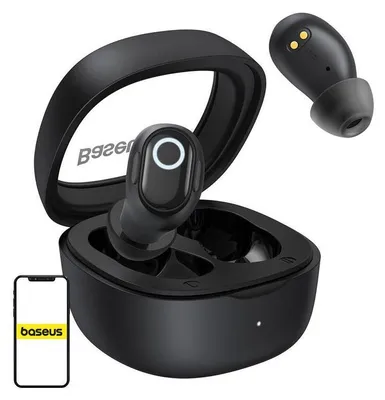 Produktbild von Baseus kabellose mini Kopfhörer - Schwarz