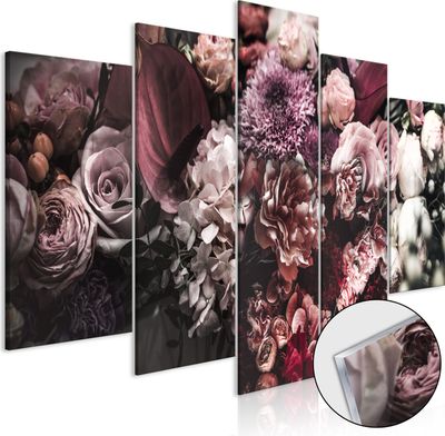 BLUMEN PÄONIEN ROSEN Acrylglasbild Modern Wandbild Glasbild Bilder b-C-0689-k-m