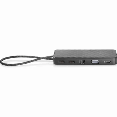 Produktbild von HP USB-C Mini-Dockingstation, Kabelgebunden, USB 3.2 Gen 1 (3.1 Gen 1) Type-C, 10,100,1000 Mbit/s, Schwarz, China, HP