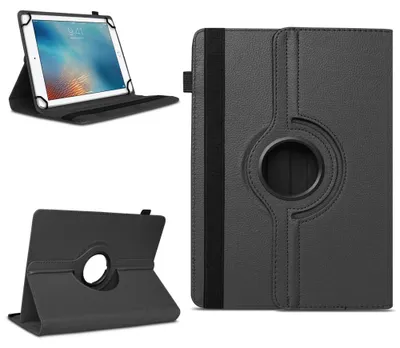 Produktbild von Tablet Hülle für Apple iPad 2017 2018 2019 2020 Tasche Schutzhülle Case DrehbarFarben:Schwarz