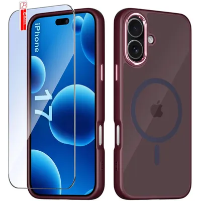 Immagine prodotto di Custodia per iPhone 17 Custodia per MagSafe MATTE Magnetic PREMIUM + vetro 9H