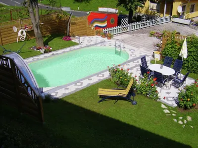 Produktbild von Steinbach Stahlwand Swimming Pool Set "Styria oval" sandfarbene Poolfolie 800 x 400 x 150 cm