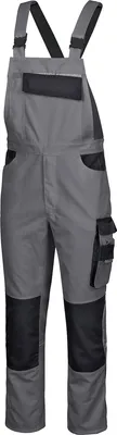 Produktbild von safety & more Latzhose EXTREME, grau/schwarz