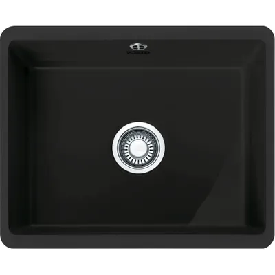 Produktbild von FRANKE KUBUS KBK 110-50 Unterbauspüle / Keramik / Anthrazit matt / Druckknopf / 60 cm