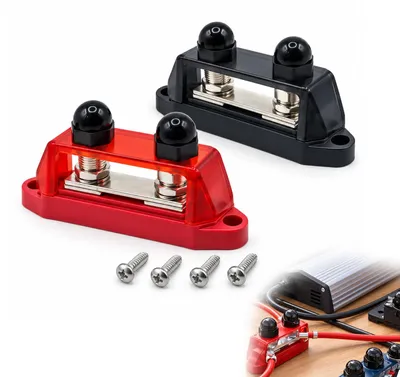 DC Verteilerleiste 12V-48V 200A, 2 Stück, M8 Klemmen