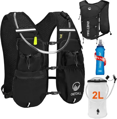 Productafbeelding van Hardloopvest met bidon 500 ml en drinkzak 2 liter - 6 liter - 190 gram
