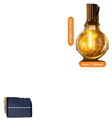 Imagen del producto de Guirnalda de luces solares, con control remoto, modos de regulación de intensidad, 15,5 metros, 40 luces