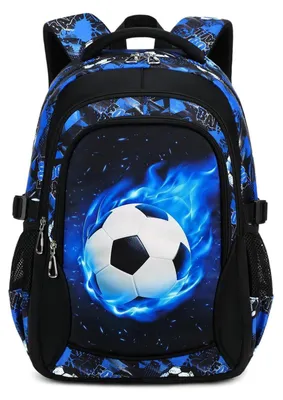 Immagine prodotto di Zaino per bambini, modello calcio, per studenti di terza elementare (dai 6 anni), grande capacità, dimensioni 31x19x45 cm