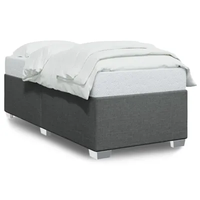 Image de vidaXL Cadre de lit sans matelas gris foncé 80x200 cm Tissu
