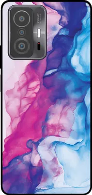 Produktbild von Smartphonica Telefon Fall geeignet für Xiaomi 11T / 11T Pro mit rosa blauen Marmor Print - TPU Backcover Fall Rose Blue Marble Design