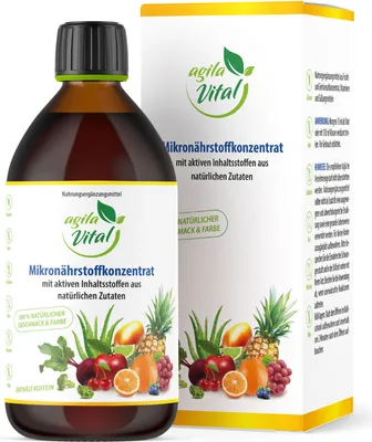Produktbild von Agila Vital - 500 ml koncentrát mikronutrientů - Výkonný tekutý multivitamín se 147 účinnými látkami 1x