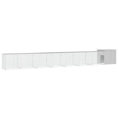 Obrázok produktu pre vidaXL klietka pre kurčatá sivá 700x91x100 cm pozinkovaná oceľ