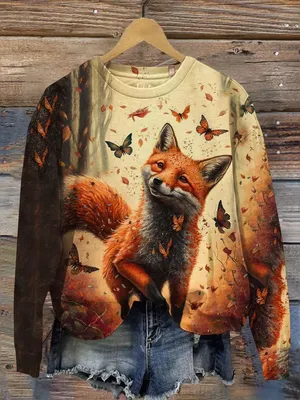 Produktbild von ASKSA Damen Weihnachtspullover Lustig 3D Drucken Weihnachten Sweatshirt Langarm Print Rundhals Niedlich Kapuzenpullover Weihnachtspulli Damen Xmas Pullover,D Orange,3XL