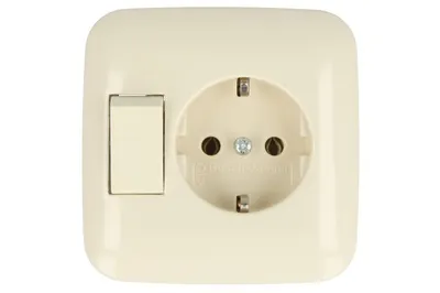 Produktbild von Busch-Jaeger 4310/6 EUJ-212-500, CEE 7/3, 2P+E, Beige, CE, 250 V, 16 A