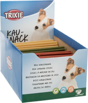 Zdjęcie produktu dla Trixie Pałeczki do żucia ryżowe MIX KOLORÓW 17 cm/45 g (opakowanie 70 szt.)