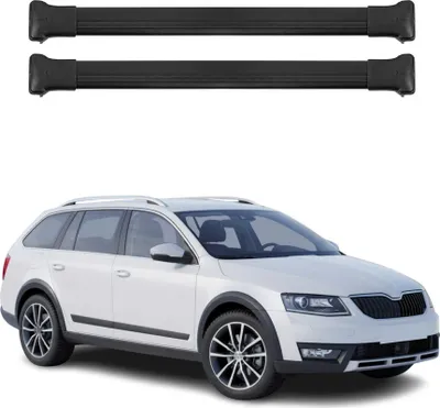 Produktbild von Dachträger Grundtäger für Skoda Octavia III Kombi 2017-2019 FL Aluminium Schwarz