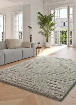 Produktbild von ATTICGO Hochflorteppich ATESA Shaggy in Creme, 160x230 cm