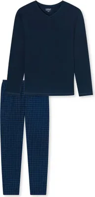 Produktbild von Schiesser Herren Schlafanzug lang Gr. 54  nachtblau