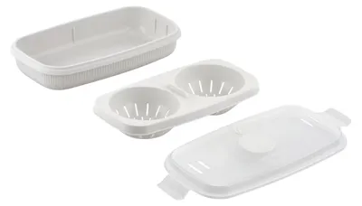 Mikrowellen-Eierkocher für pochierte Eier & Omelettes, BPA-frei, 24x12,5x6 cm