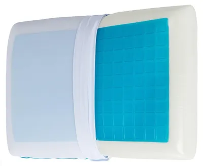 Kühlgel Memory Foam Kissen, 60x40 cm, Blau