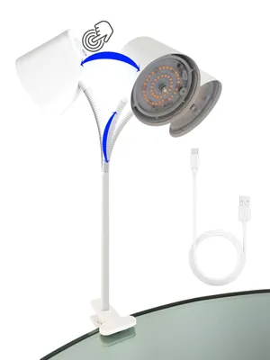 LED-Klemlamp 6 W warmweiß Touch-Dimmer IP44 Akku weiß