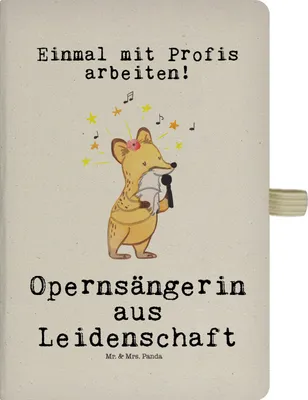 Produktbild von Mr. & Mrs. Panda Journal Opernsängerin Leidenschaft - Transparent - Geschenk, Notizbuch A5, Schreibbuch, Adressbuch, Tagebuch