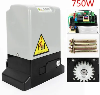 Image de Motorisation pour porte coulissante 1800 kg  Motorisation 750 W  Porte de garage coulissante, 2 télécommandes incluses