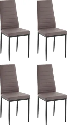 Produktbild von Gepolsterte Esszimmerstühle 4er Set in Polyurethancappuccino