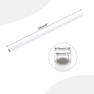 Produktbild von PVC Rohr, Durchmesser 8mm L?nge 0.23m Rund Kunststoffrohr fš¹r Garten, Aquarium, Wasserleitung, Kabelkanal, lš¹ftungsrohr (Wei?)